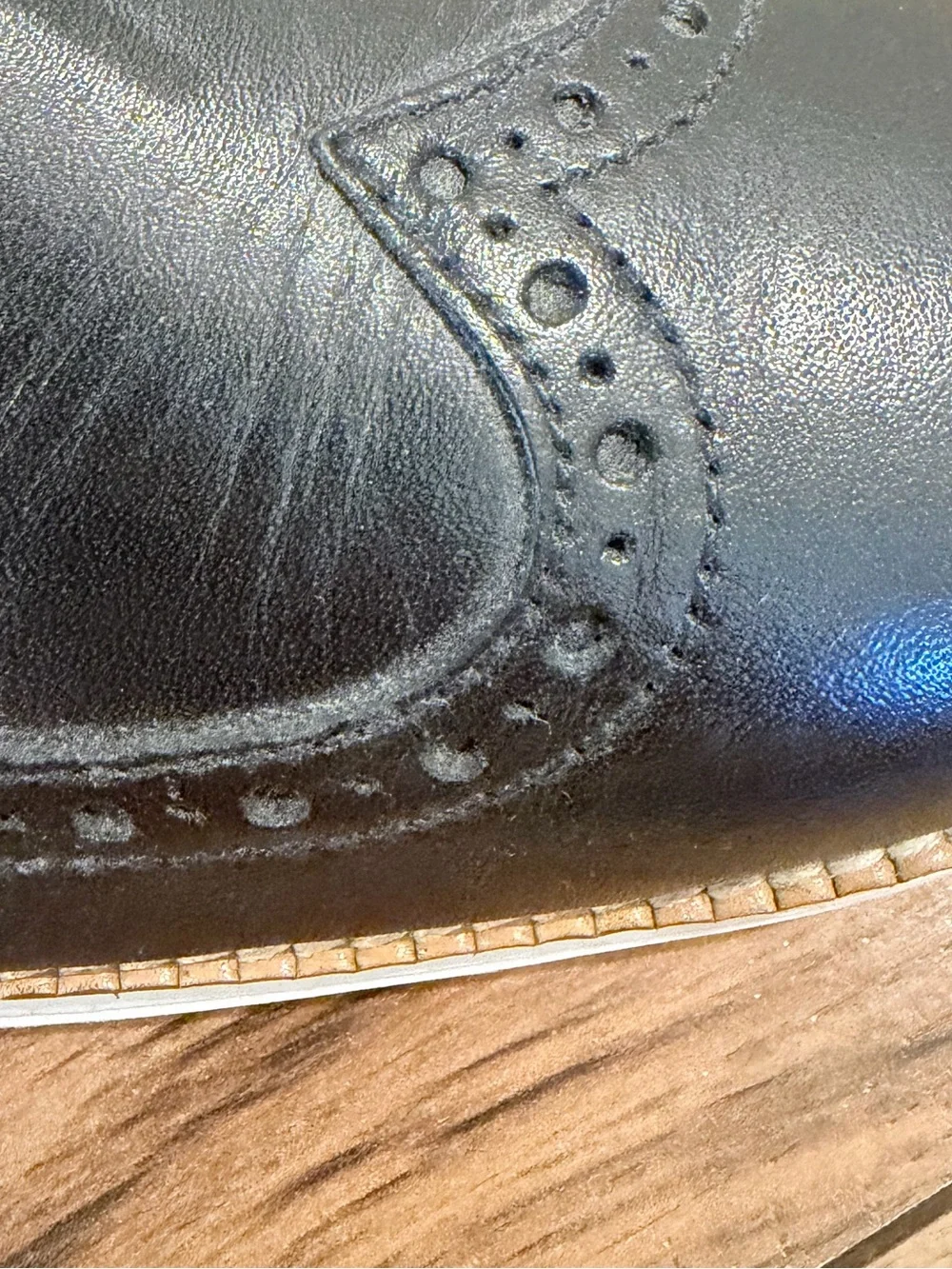 Cole Haan ØriginalGrand Wingtip Oxford Shoes Black Leather Men’s 8.5